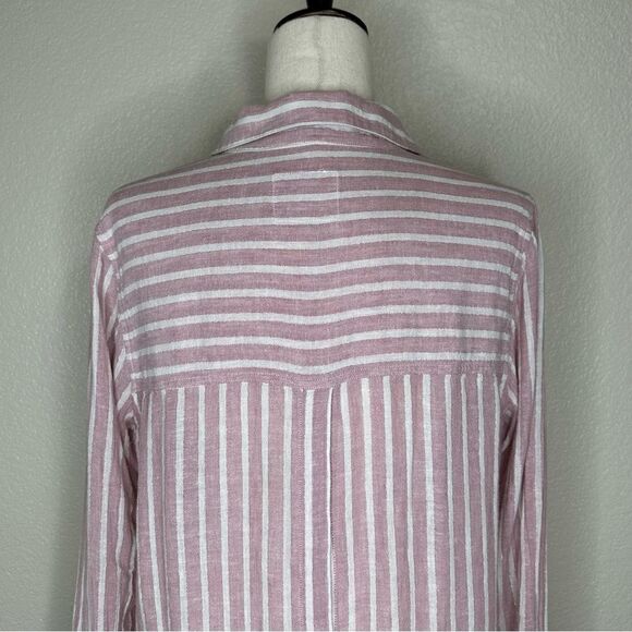 Rails Linen Blend Sydney Stripe Button Down Shirt - Picture 9 of 13